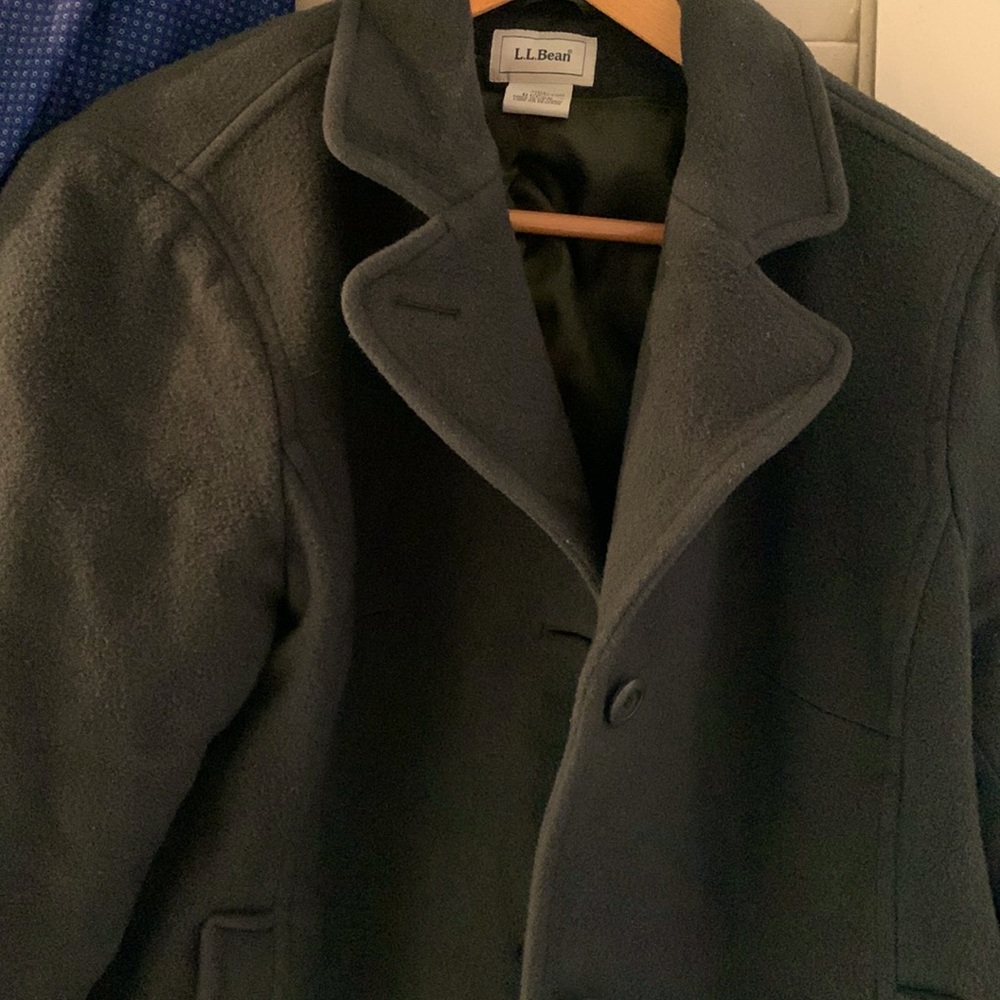 Olive Green. Coat. L.L. Bean.